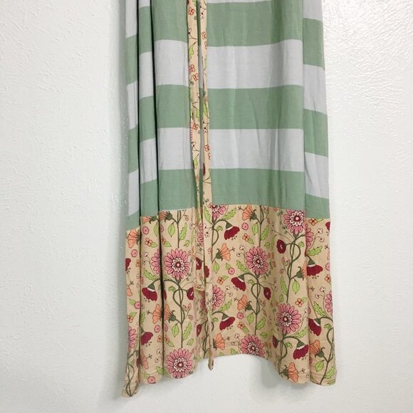 MATILDA JANE Seaside Afternoon Maxi Striped Floral Belted Dress Size Medium - Picture 9 of 14